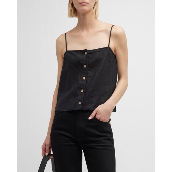 ATM Anthony Thomas Melillo Womens Heavyweight Linen Tank M Black